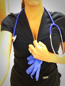 Realvoyuercouple:  She’s One Sexy Nurse! Can’t Wait For Her Shift To Be Over!