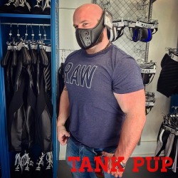 mscldrew:  A good look? #pup #pupstyle #leatherpuppy #leatherbear #musclepup #musclebear #bigman  #shaved #bearded #woof (at 665 leather &amp; Neoprene Company)