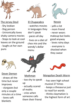 harmonicasonata:  thomas-the-tank-edison:  helkinss:  grammerllama:  egalitarianqueen:  surferdude-23:  glassraptor:    tag yourself as a cryptid i’m the montauk monster     @retrodynamics  dover demon  @helkinss  IT IS ME THO TY  Look at this high
