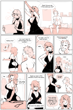 hardonebattle:  yumine-guo:slipshine: Enjoy this 5-page preview of yet another debuting series, Neapolitan by Tamyra! In this new bi-monthly comic, the starring couple will try new things in the bedroom, starting with a little bondage… If you want to