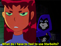 hiromied:  little-lesbian-that-could:  thesylverlining:  Can I just say how cool it was that both of these superheroines’ personalities and powers were explored in this episode? And how well it was done? Starfire was not shamed for being emotional.