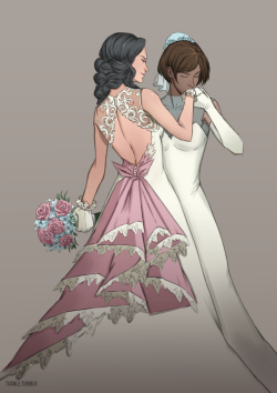 tvanle: Had to draw a modern fairytail wedding for Korrasami after reading about this beautiful couple - link