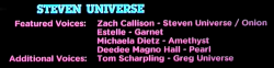 gemfuck:  voice acting credits for steven universe i caught during the ‘thon. (has voice actor for Opal)  Huh, can&rsquo;t say I expected Sour Cream to be voiced by Brian Posehn, that&rsquo;s interesting