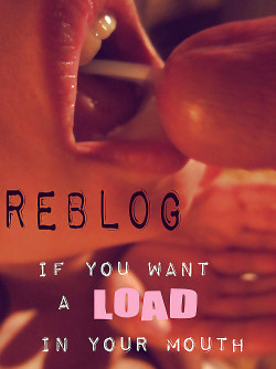 sissy-stable:  Do you want a nice load in your mouth ?
