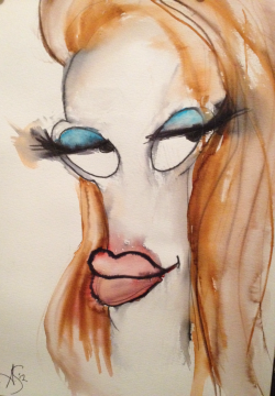mostlyfilth:  Roger Smith as Lana Del Rey Illustration by andyrockcandy. 