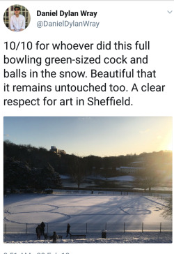 eltigrechico:Artist Unknown. Eros. 2018. Snow. Sheffield