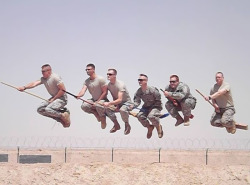 equestrianrepublican:  deadsodanium:  slenderboobs:  tarnishedsilverfromstable43:  these soldiers. they know how to dick around and have fun.  @wily-red-and-galeforce-gold  HOW IS THE FIRST ONE NOT REAL  [Puts broom between legs and jumps] 