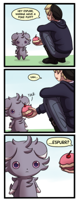 taho-gitwick:   I don’t know what they usually feed the Espurrs in Kalos, but man, it sure seems to pack a punch.  