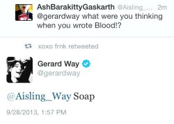 asmadasarabbit:  I swear I will never get tired of Gerard Way’s tweets  
