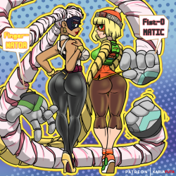 karlaaldanafuta: MIN VS TWIN (pre-round) ————————–   Min and twintelle are getting ready for a fight,  they’re smiling and putting some pretty faces… for now!fingering and fisting action is on the menu….   ————————–