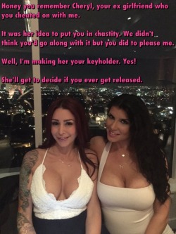 coocoocuckold:Always be nice to your ex #femdom #chastity #keyholder #cuckold #cuckoldcaptions #hotwife