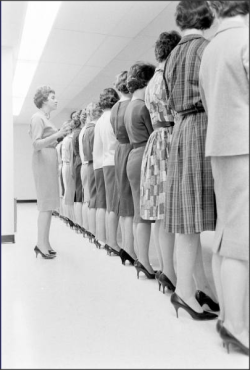 1950sunlimited:  TWA Stewardess school in Kansas City, 1961
