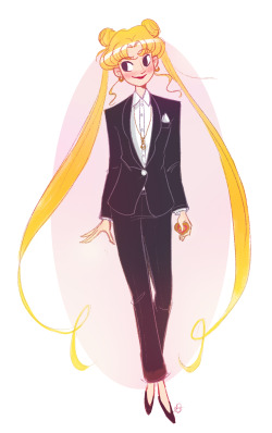 megzilla87:  My tumblr dashboard has been full of posts about either Sailor Moon, or Ladies in menswear/business suits, so I figured I’d combine the two.The Sailor Moon art isn’t gonna stop anytime soon, just so ya know… 