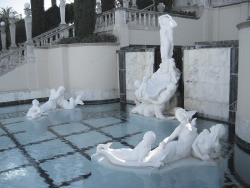 centifolias:  qock:  Hearst Castle  Fun fact: the pool water isn’t treated with chemicals because they would erode the marble statues and I swear when I swam in it it felt like I was swimming through air 