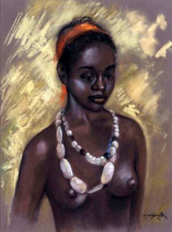 jonilover:  Femme noire au collier, Jacques Majorelle(1886-1962, French), (via femme-noire-au-collier-marrakech.jpg (444×600)) 