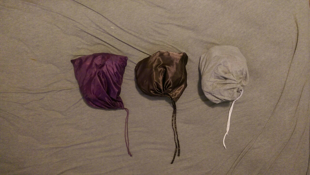 My 71 various thongs and the three bags I keep them in.      On my way to 100. See