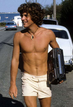 70sand80s:  JFK Jr struts down the streets of Hyannis Port in the late 70s 
