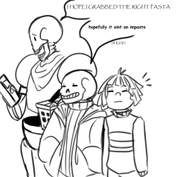 punnifullife:  In 3rd grade i was told that by taking your fist and fitting it into the pelvis region would help identify the sex of a skeleton. Then i thought of Frisk learning that, i swear it was funnier in my head. 