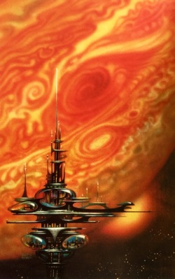 retroscifiart:  Frank Kelly Freas ‘Jupiter Station’ for Writers of the Future Vol XVII, 2001. Image from The Chesley Awards Retrospective #scifi #frankfreas #frankkellyfreas #jupiter
