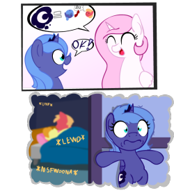 &gt;Luna being disgusted when she stumbles into a lewd dream (which doesn&rsquo;t have to be shown) ((FULL))&gt;Rarity reading Sweetie a bedtime story? ((FULL))&gt;Chrysalis eating a watermelon. ((FULL))Anyone who calls the li’l changeling Kevin is