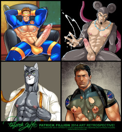patrickfillion:  PATRICK FILLION - 2014 Art Retrospective - FAN ART. Cyclops. Ratboy. Blacksad. Chris Redfield. Storm. Gene Lightfoot. Gojioni. Scarlet Witch. All characters are © Copyright and TM 2014 their respective creators and copyright holders. 
