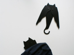 cutesign:  Clothes hangers, by Veronika Paluchova, were modeled after the night creatures that hang upside down in the dark. The wardrobe or closet are usually dark places perfect for bats to live in. When the hangers are not in use, the bat wings