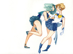 jenniferhom:  haruka, watercolor on paper 4 years of classical schooling and 5 years of professional illustration evidently couldn’t train the sailor moon fan art out of me. i don’t know if anything will make me happier than watching old sailor moon
