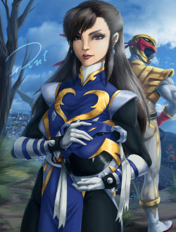 rnt-mx:  Happy Power Rangers Day!! Here is Chun-li as the mighty Storm Tiger Ranger (with the crimson hawk). 