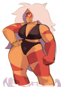 budu-nsfw:  Swimsuit Jasper I wish she would just join the crystal gems already and be strong mom.   I have a feeling she wont u u