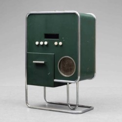 bauhaus-movement:  MUSIKMÖBEL | Bauhaus Style 1934-35 Bang &amp; Olufsen. This model was designed and inspired by Peter Bang’s desk chair “B64,” designed by Marcel Breuer in 1928.