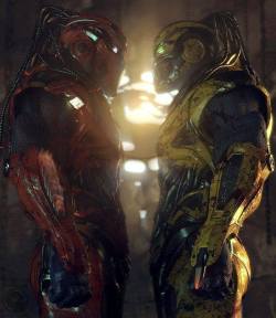 sage94:  Sektor: We used to be good friends until we became something better for the Lin Kuei. Cyrax: The cyber initiative was never better  for the Lin Kuei it only made it worse by turning all of us into machines..* He’d walked into a slow pace