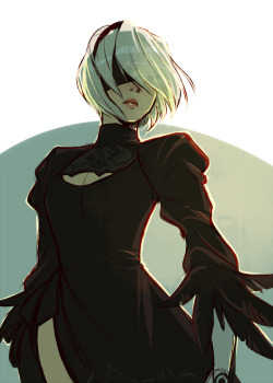 chop-stuff:  2B. I adore her outfit, I adore Yoshida’s work, I love love love Keiichi Okabe’s music, I really enjoy Platinum games’ games, and did I ever mention how big a fan I am of Nier? :’D Seeing some gameplay footage just really excited