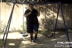 funny-gifs-4-u:  Fat guy swing set collapse  