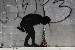 normasjeanes:  &ldquo;Better Out Than In&rdquo; by Banksy, 2013. 