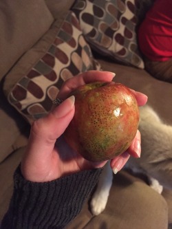 wild picked apple that looks nothing like the wax coated shit they sell at supermarkets