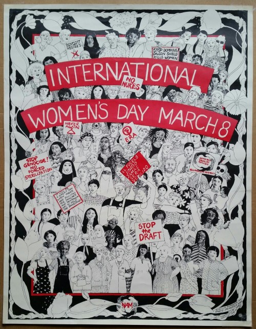 radicalarchive:‘International Women’s Day March 8’, New American Movement, United States, [1970s]. 