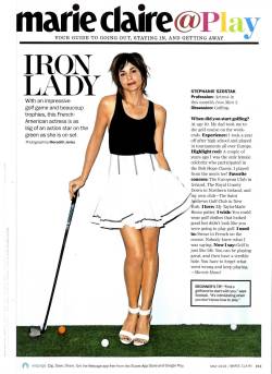 idpr:  Check out Stephanie Szostak showing us how to up our golf game and getting us even more excited for Iron Man 3 in the May issue of Marie Claire!