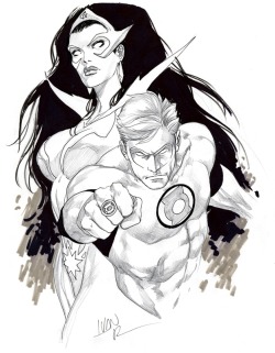 comicbookwomen:  Star Sapphire and Green Lantern-Ivan Reis