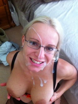 hotwifetara:  I love my cuckolding life  You looks so beautiful&hellip; I&rsquo;ll clean all of this cum from Your face and tits&hellip;