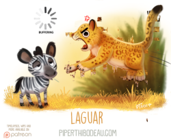 cryptid-creations:  Daily Paint 1625. Laguar by Cryptid-Creations  Time-lapse, high-res and WIP sketches of my art available on Patreon (:  ….I seriously just mistook a jaguar for a leopard here. Oh boy! I dun goofed.  Twitter  •  Facebook  •