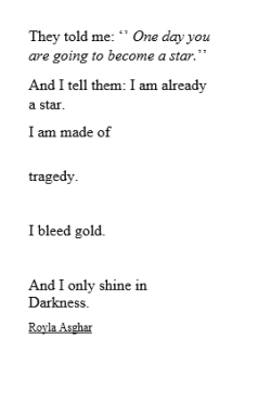 poems-of-madness:  ” star” by royla asghar