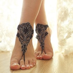 wedding-home:  #barefoot #sandals #anklet