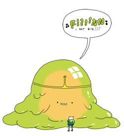 wolfhard:Found this real old drawing of Slime Princess on my computer. concept art by writer/storyboard artist Steve Wolfhard