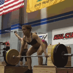 kyliesparks27:  deansbuttinsweatpants:  nonespark:  chopstax:  gifcraft:  Darian Sperry 180 lb (81.65 kg) snatch  Jesus christ &lt;3  the dudes losing their shit in the background. this gif makes me excited.  they are just so fucking psyched for her