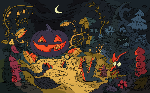 bobjinx:a strange sight on hallowe'en night /(I started this last month but just got it colored)