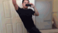 markipliergifs:  &ldquo;Always remember to reverse gyrate your way out of bathrooms, for everyone’s safety.” 