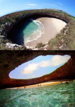 hkangela:  Amazing Hidden Beach on Marietas Islands in Nayarit, Mexico 
