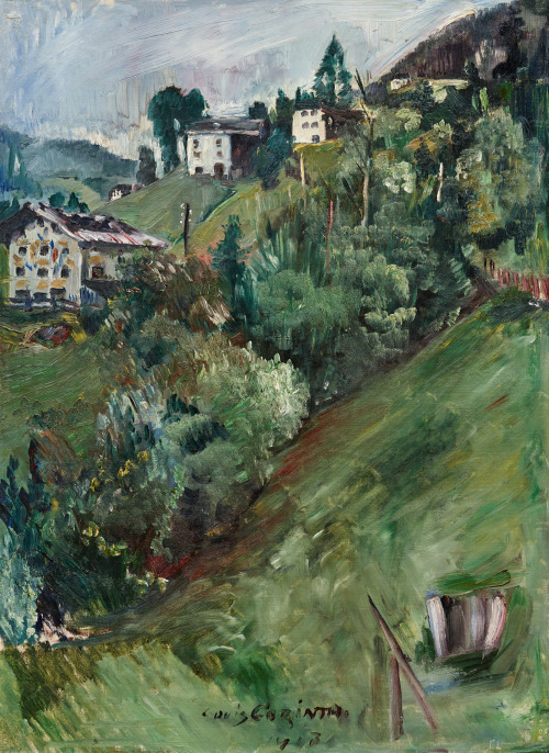 ilovetocollectart:Lovis Corinth - Rainy Day in St. Ulrich, Val Gardena, 1913. Oil on canvas