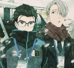 katsudononice: liloloveyou024:   accioharo:  liloloveyou024: PREVIEWS OF THE YOI CALENDAR !!! (x) SARA/MILA AND MICKEY/EMIL BOTH CONFIRMED CANON. ALSO GEORGI HELPS YURIO WITH HIS MAKEUP??? VICTOR AND YUURI IN MATCHING CLOTHES IN THAT LAST IMAGE. TINY