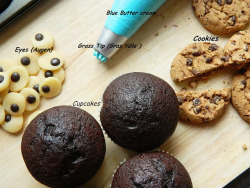 Thecakebar:  Cookie Monster Cupcake Tutorial